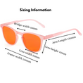 Load image into Gallery viewer, Prettier in Pink nighttime sleep glasses sizing shot on white background