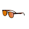 Load image into Gallery viewer, Sunglasses with leopard print frame and orange lenses on a light beige background