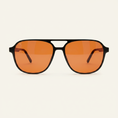 Load image into Gallery viewer, Black Aviator Dark Orange Front Cream
