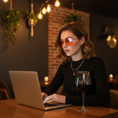 Load image into Gallery viewer, Blush Aviator Restaurant Model Shot