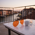 Load image into Gallery viewer, Miramar Pilot - Venice Rooftop Marble Coffee Table