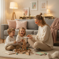 Load image into Gallery viewer, Mom in pink glasses playing with kids