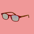 Load image into Gallery viewer, Red and brown eyeglasses on a white background
