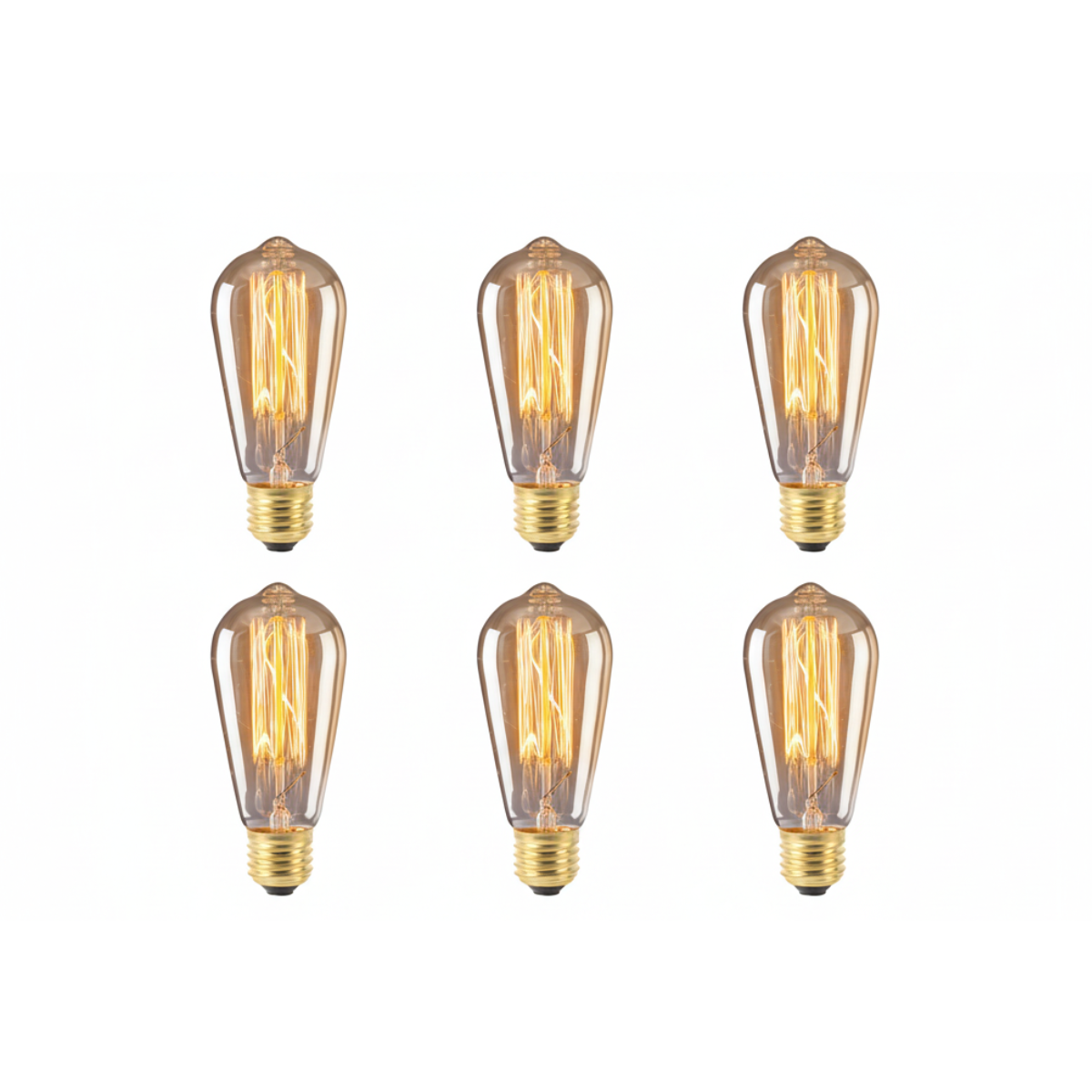 Edison Incandescent Bulbs ST64 — Set of 3 or 6 | Warm Circadian Light