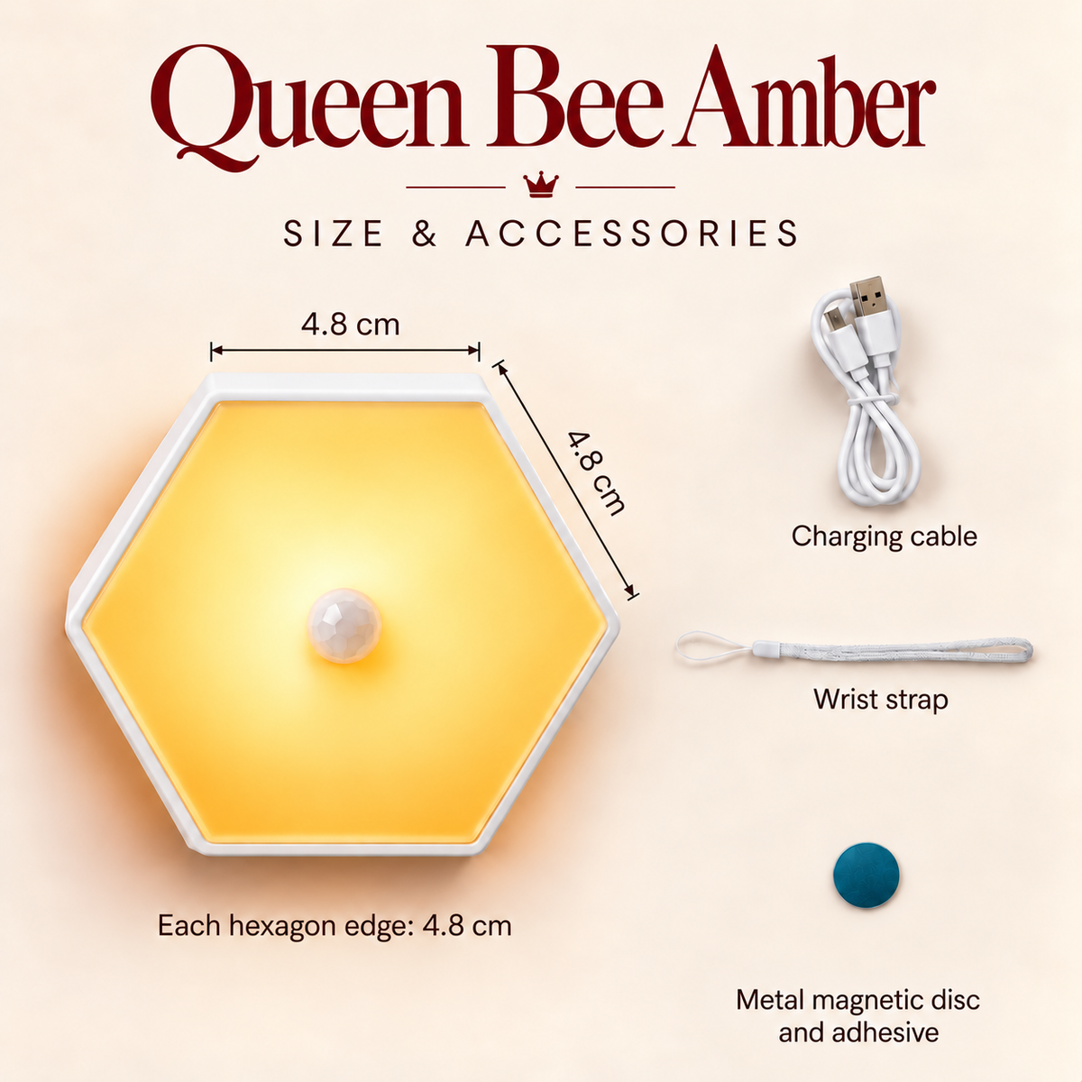 Queen Bee Amber | Rechargeable Motion Sensor Nightlight