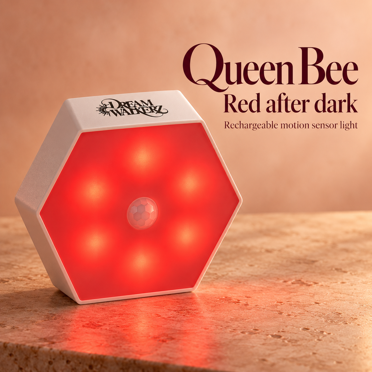 Queen Bee Red | Rechargeable Motion Sensor Nightlight