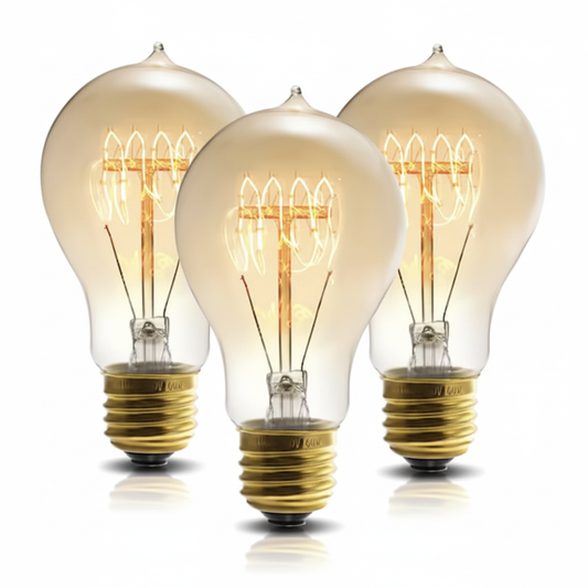 Edison Incandescent Bulbs A19 — Set of 1, 3 or 6 | Warm Circadian Light