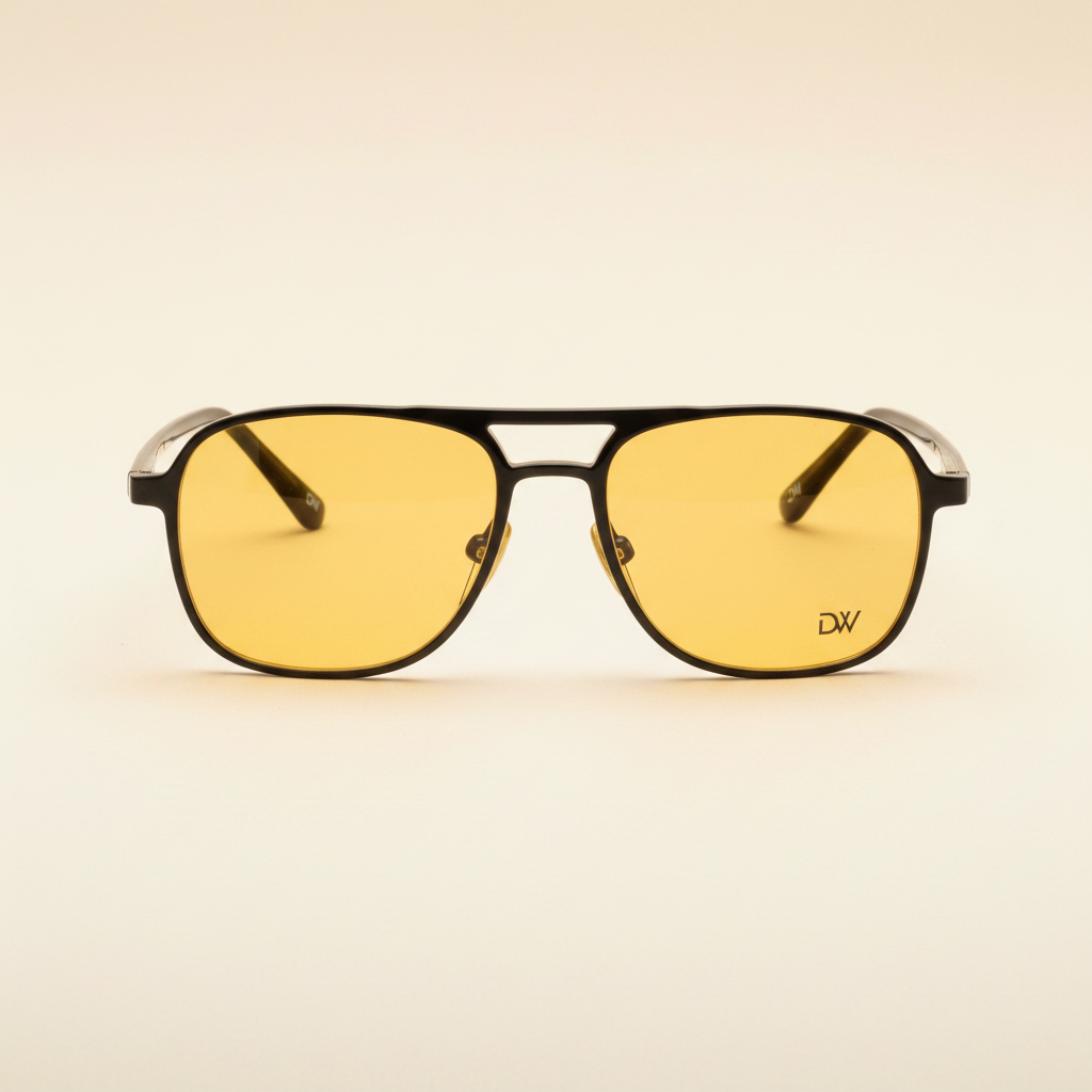 Black Aviators Cream Background