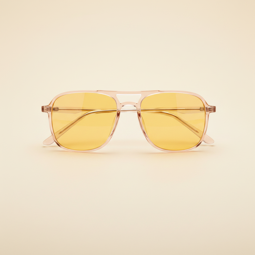 Blush Aviators Cream Background Front
