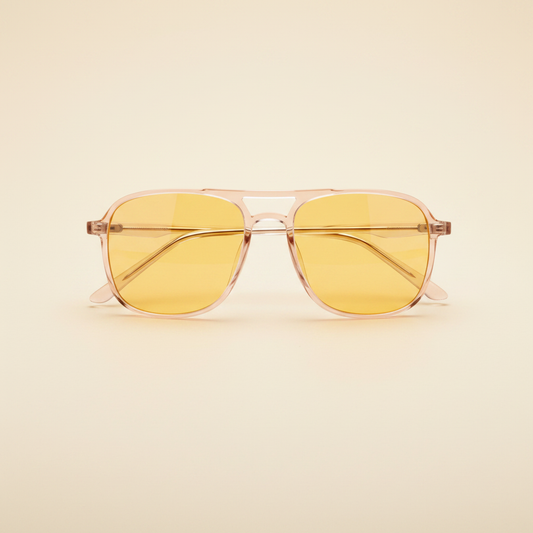 Blush Aviators Cream Background Front