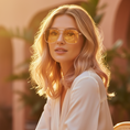 Load image into Gallery viewer, Blush Aviators Model Café Shot
