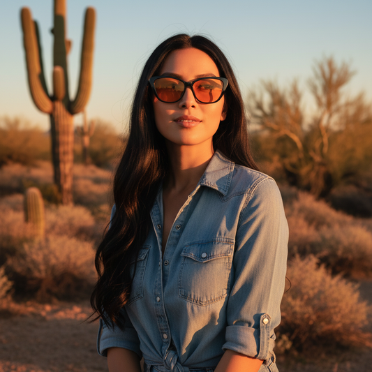 Cat Eye Chic Desert Model Square