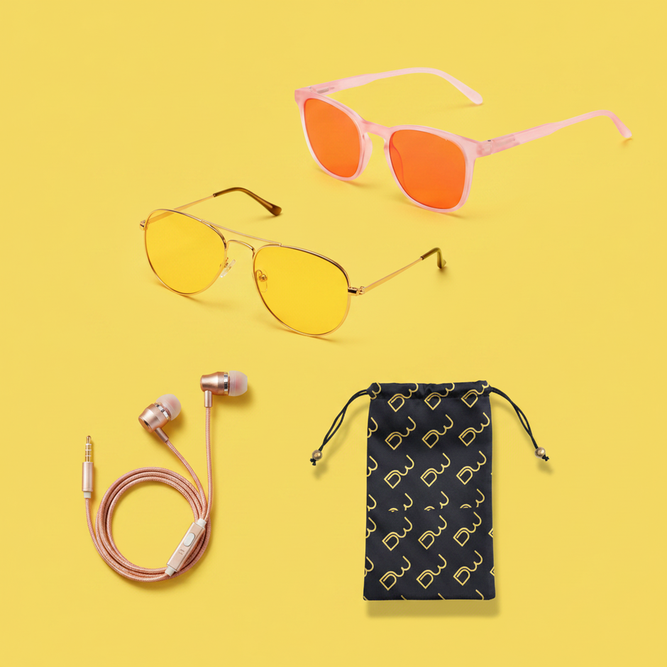 dreamwalkerz Golden Era Aviators Flat Lay