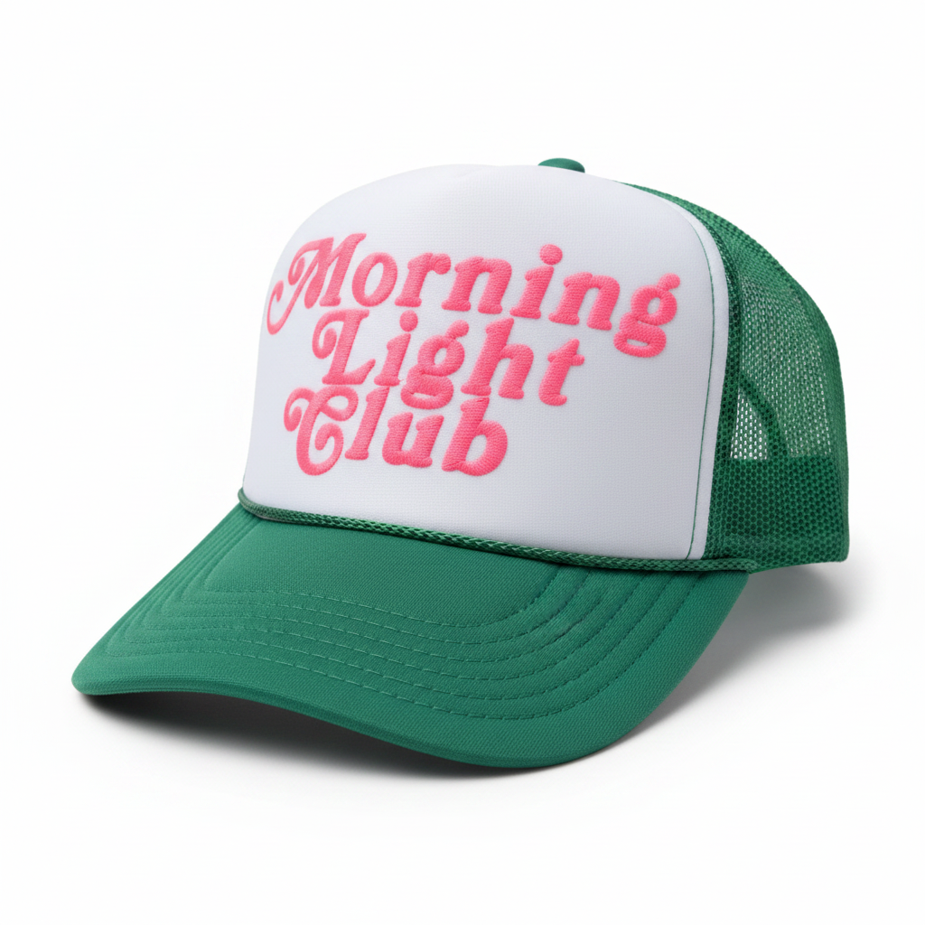 Green Hat Three Quarter