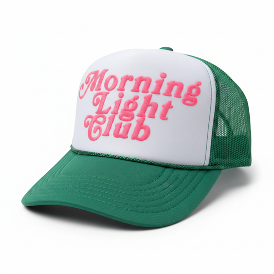 Green Hat Three Quarter