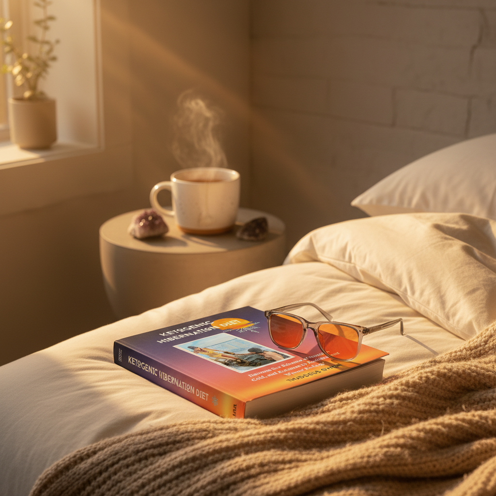 Ketogenic Hibernation Diet Book with Smoky Quartz Sleep Glasses