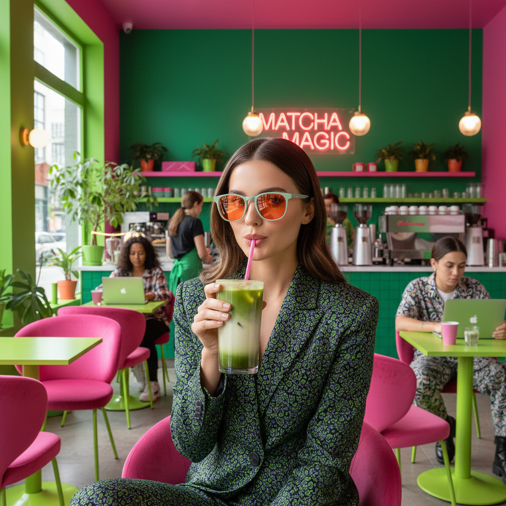 Matcha Latte Sleep Glasses - Coffee Shop Better Fit