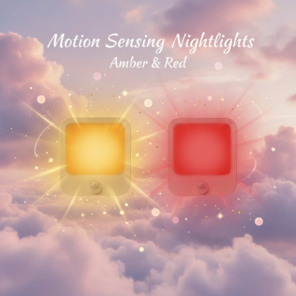 Motion Sensing Nightlights - Amber & Red