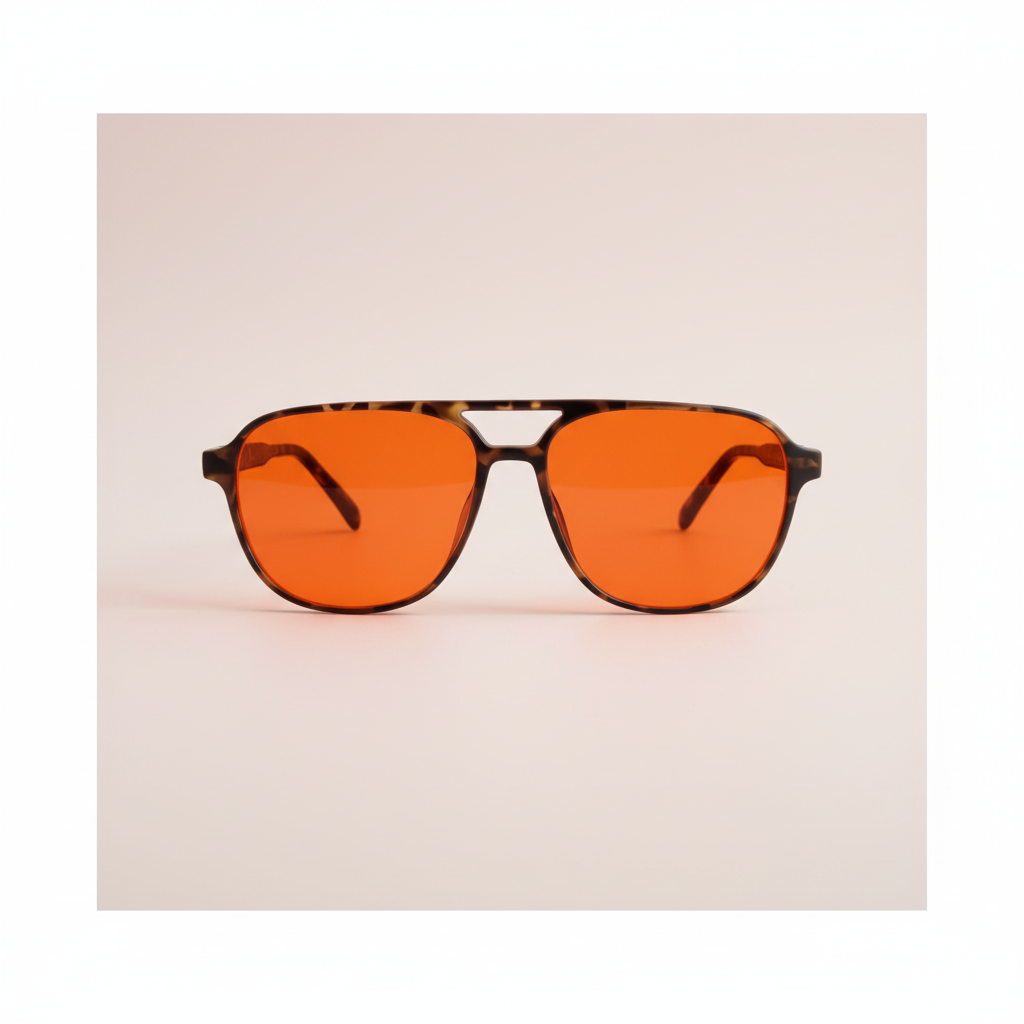 Orange-red lens front hero
