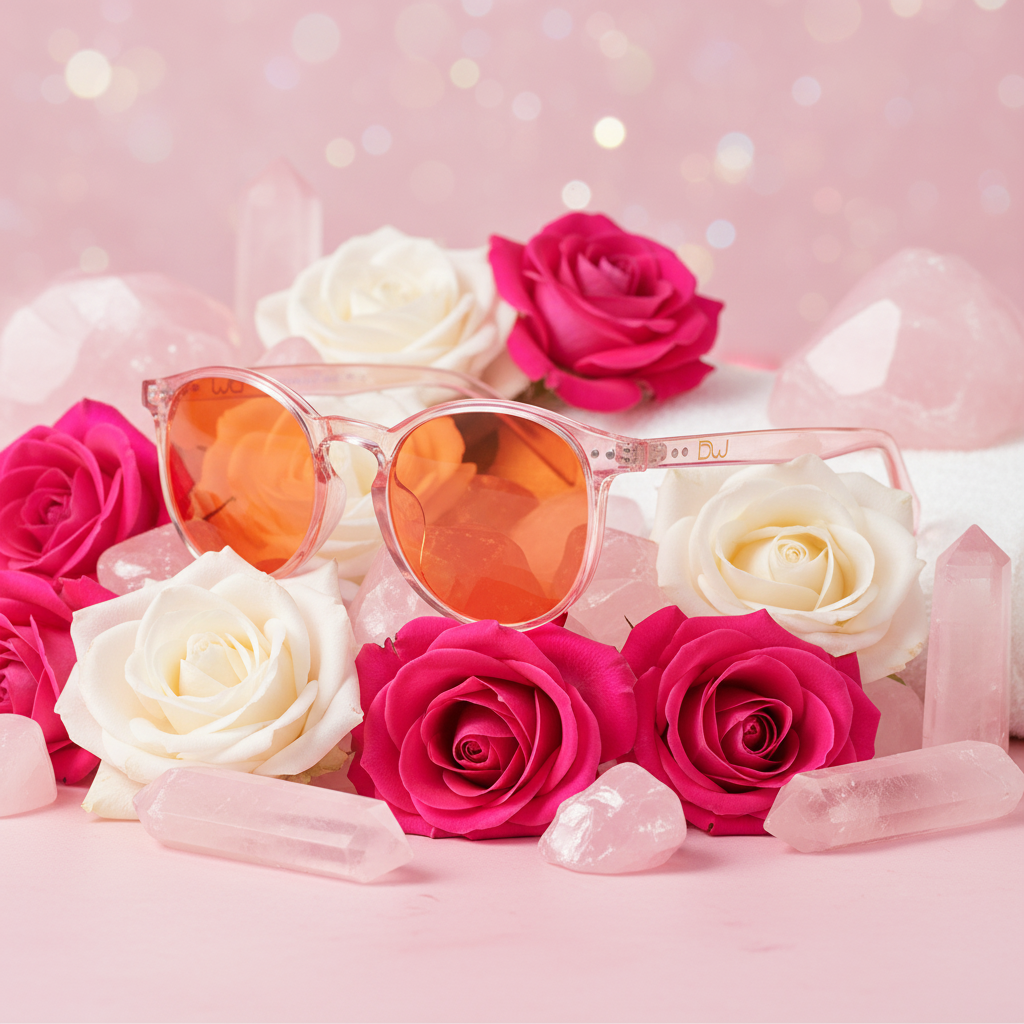 Rose Quartz Sleep Glasses Editorial