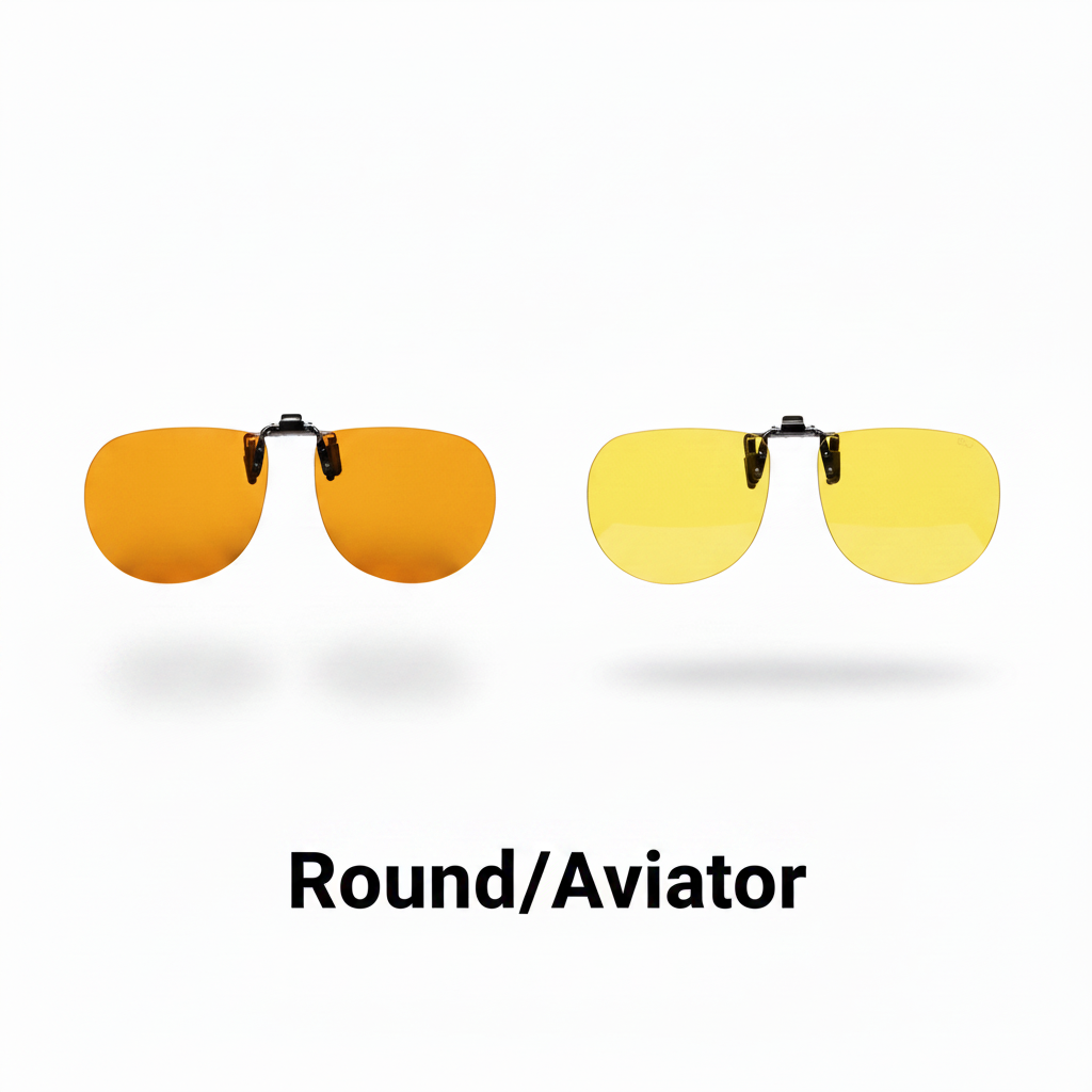 Round Amber and Yellow Side by Side