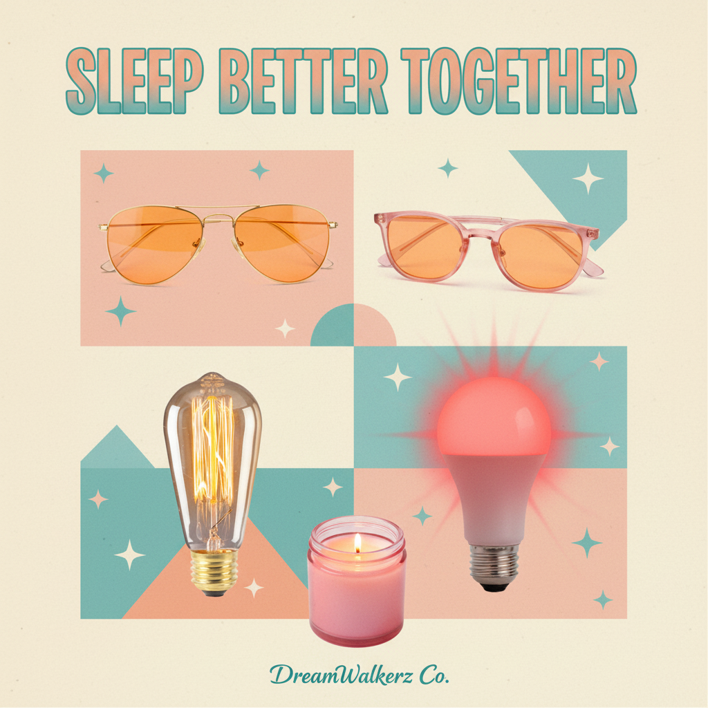 Sleep Better Together - Retro Poster with Pink Jar Cream Wax