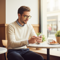 Load image into Gallery viewer, Stylish man wearing glasses with phone
