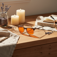 Load image into Gallery viewer, Topaz Sleep Glasses Flat Lay
