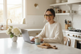 Load image into Gallery viewer, Woman in Tortoise Frames - Kitchen Portrait
