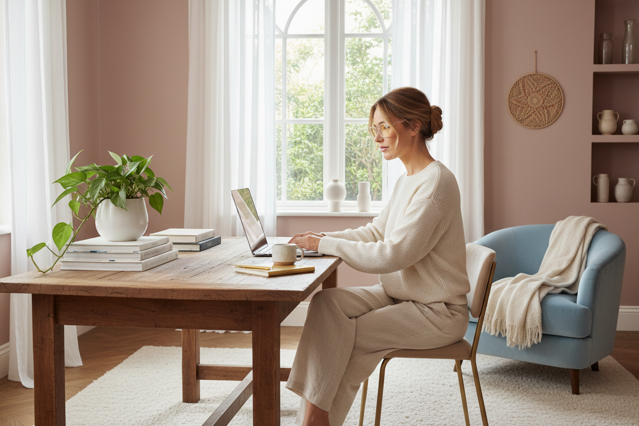 Woman Working in Daytime Readers